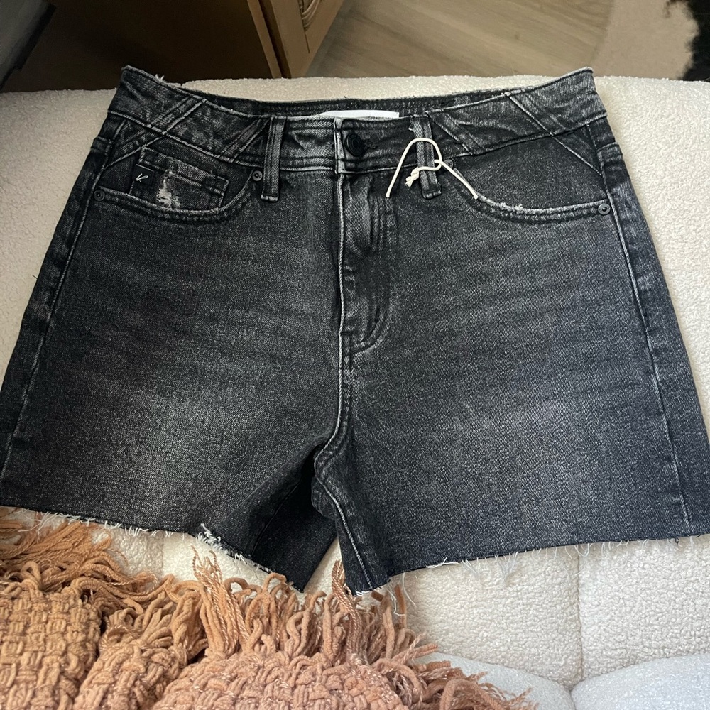 KanCan Charcoal Jean Shorts
